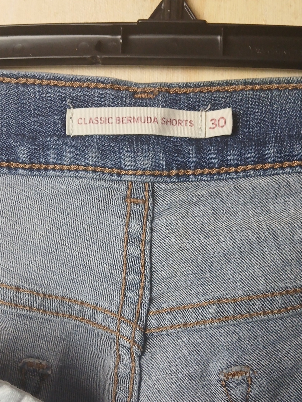 Signature Levi Strauss Classic Denim Bermuda Shorts Size 30 W30 - Picture 6 of 7